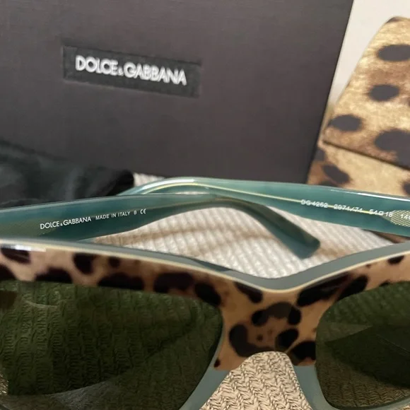 🎉HP🎉New! Dolce & Gabbana Animalier 54MM Colorblock Sunglasses🐆W/Box,Case,Bag - Picture 6 of 9